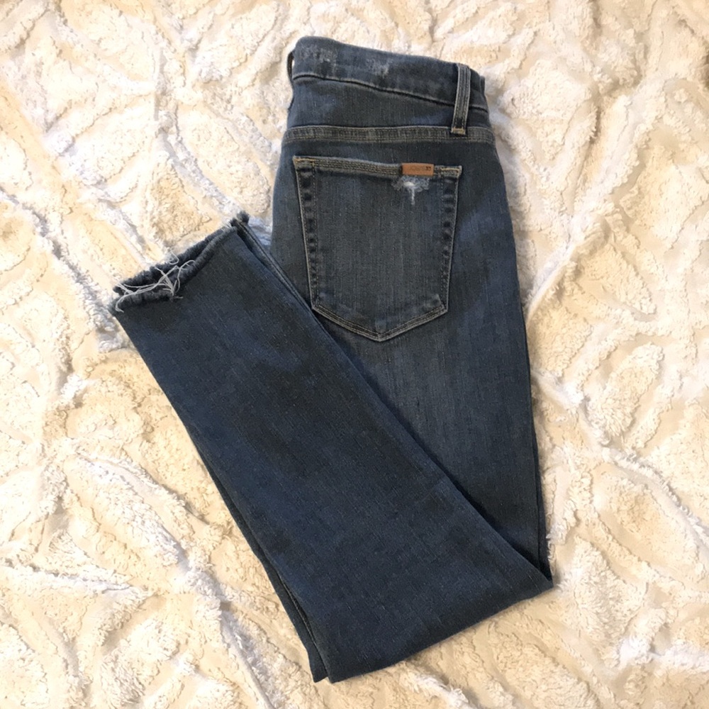 Hi rise curvy skinny cropped jeans